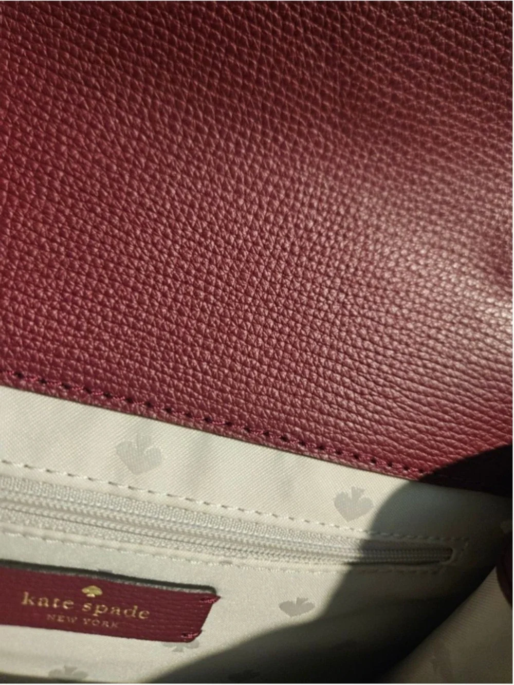 Kate Spade Burgundy Leather Satchel One Size